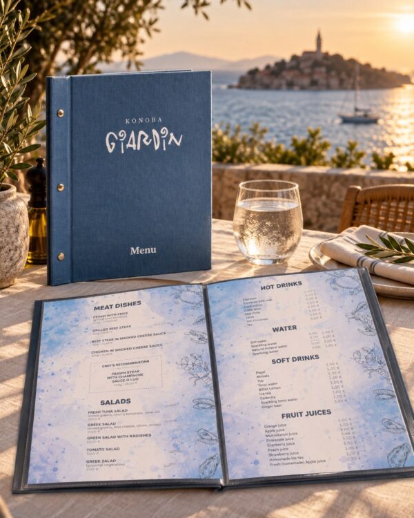 Classic Line – plavi jelovnik sa logotipom
